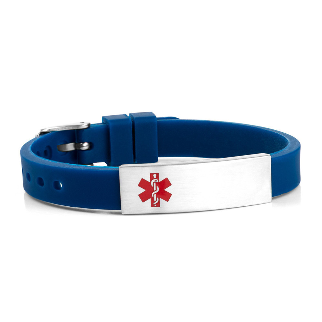 Silicone Medical Bracelet with watch band (various colours) image 0